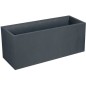 Jardiniere Volcania - EDA - 98 L - Intérieur / Extérieur - Décor Pierre - 99,5 x 39 x H. 43 cm - Gris Anthracite