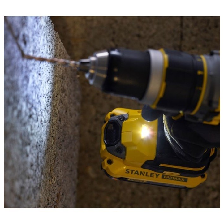 Stanley - V20 Perceuse visseuse a percussion 80 Nm BRUSHLESS - Lithium 18V - 2 batteries 4A - SFMCD721M2K-QW Stanley - V20 Perceuse visseuse a percussion 80 Nm BRUSHLESS - Lithium 18V - 2 batteries 4A - SFMCD721M2K-QW