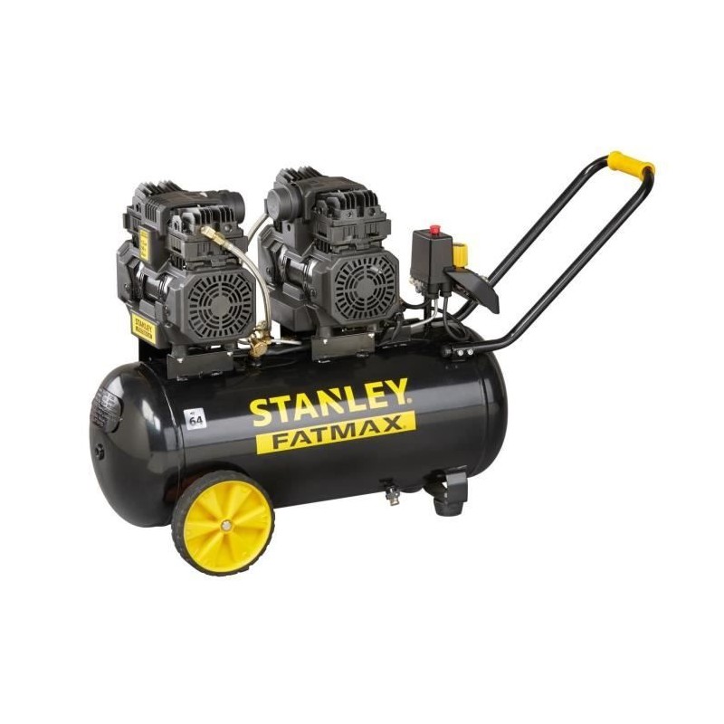 Compresseur - STANLEY - Fatmax - 50L - 3HP - 8 bars - Silencieux Compresseur - STANLEY - Fatmax - 50L - 3HP - 8 bars - Silencieux
