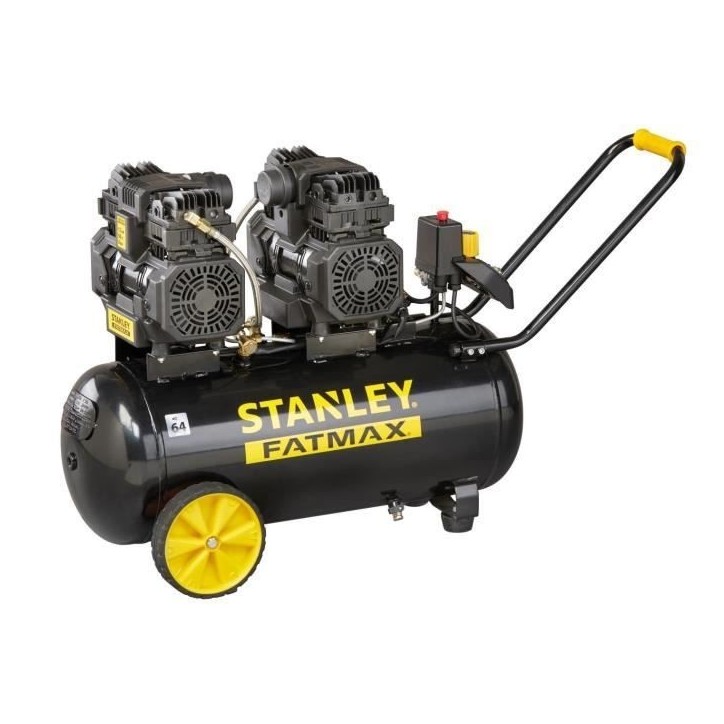 Compresseur - STANLEY - Fatmax - 50L - 3HP - 8 bars - Silencieux Compresseur - STANLEY - Fatmax - 50L - 3HP - 8 bars - Silencieux