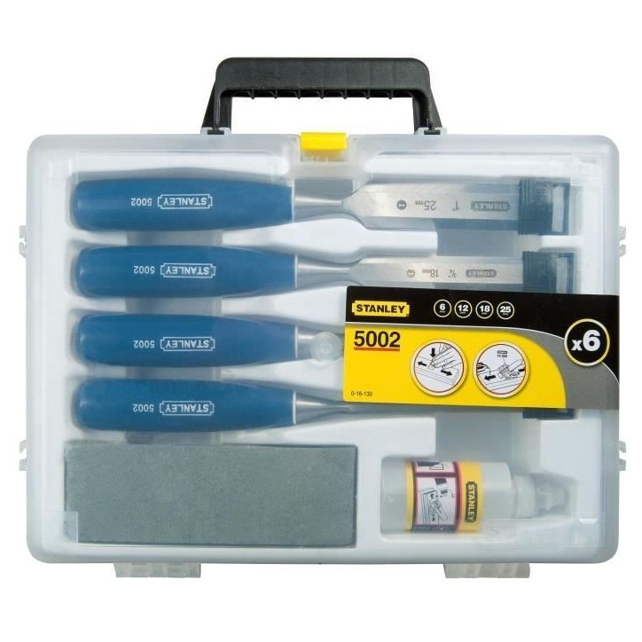 Coffret de ciseaux a bois manche ABS STANLEY - 0-16-130 - Jeu de 4 pieces