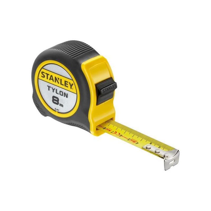 Mesure a ruban STANLEY - 8m x 25mm - Ruban en acier laqué avec croche