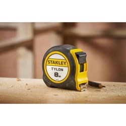 Mesure a ruban STANLEY - 8m x 25mm - Ruban en acier laqué avec croche