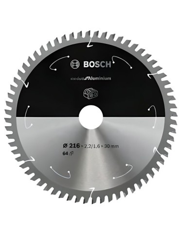 Lame de scie circulaire au carbure BOSCH 216 x 30 x 2,2 mm (64 dents) - Aluminium