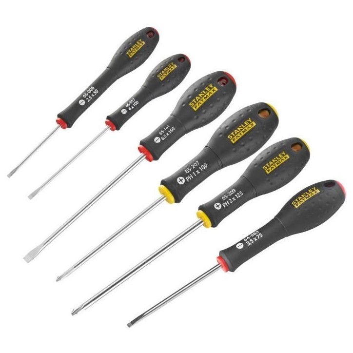 Jeu de 7 Tournevis - STANLEY FATMAX - FMHT0-62627 - Electricien + Mecanicien + Phillips Jeu de 7 Tournevis - STANLEY FATMAX - FMHT0-62627 - Electricien + Mecanicien + Phillips