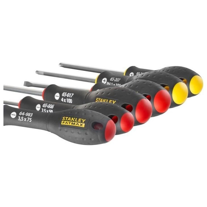 Jeu de 7 Tournevis - STANLEY FATMAX - FMHT0-62627 - Electricien + Mecanicien + Phillips Jeu de 7 Tournevis - STANLEY FATMAX - FMHT0-62627 - Electricien + Mecanicien + Phillips