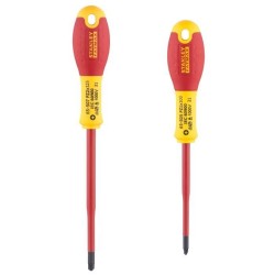 Jeu de 2 Tournevis - STANLEY FATMAX - FMHT0-62649 - Borniers Isolés 1000V - PZ1X100 + PZ2X125