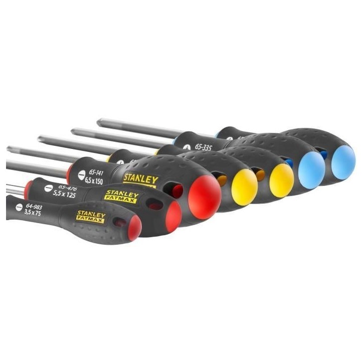 Jeu de 7 Tournevis - STANLEY FATMAX - 0-65-438 - Electricien + Mecanicien + Phillips + Pozidriv Jeu de 7 Tournevis - STANLEY FATMAX - 0-65-438 - Electricien + Mecanicien + Phillips + Pozidriv