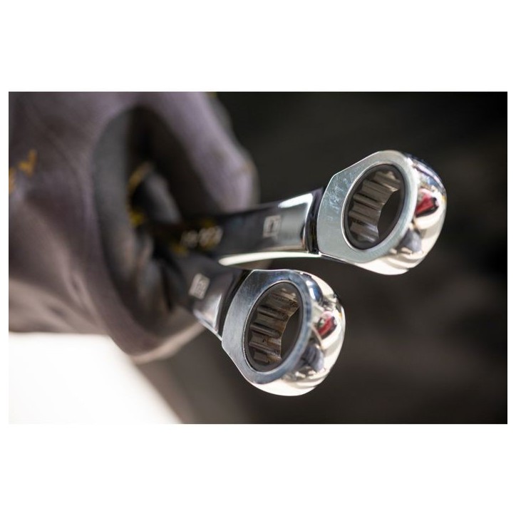 Clé mixte a cliquet réversible STANLEY FATMAX - Jeu de 7 pieces - 8 a 19 mm Clé mixte a cliquet réversible STANLEY FATMAX - Jeu de 7 pieces - 8 a 19 mm