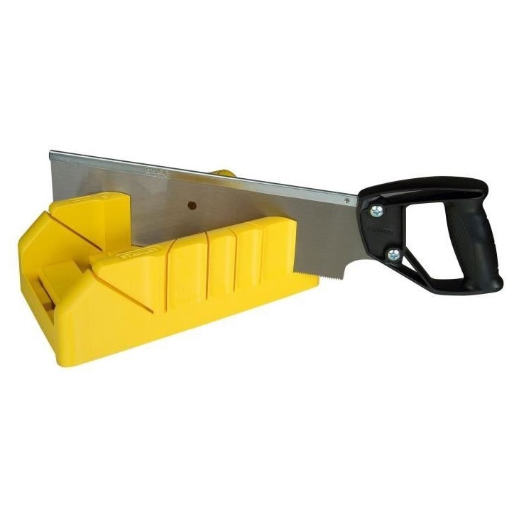 Boite a coupe Holster ABS Plastique + scie a dos integrée STANLEY - 1-19-800 - 350 mm Boite a coupe Holster ABS Plastique + scie a dos integrée STANLEY - 1-19-800 - 350 mm