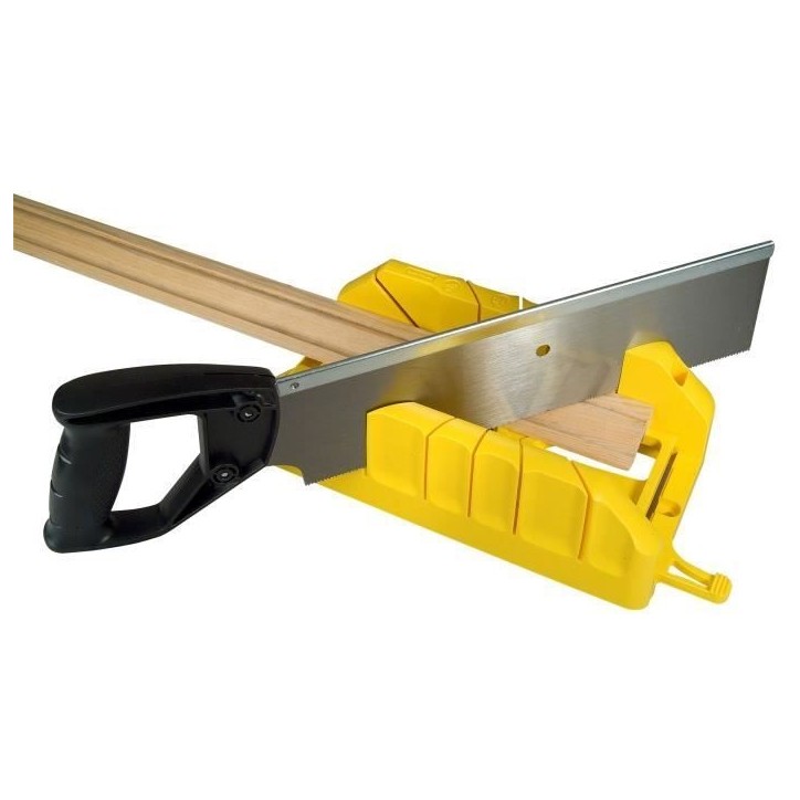 Boite a coupe Holster ABS Plastique + scie a dos integrée STANLEY - 1-19-800 - 350 mm Boite a coupe Holster ABS Plastique + scie a dos integrée STANLEY - 1-19-800 - 350 mm