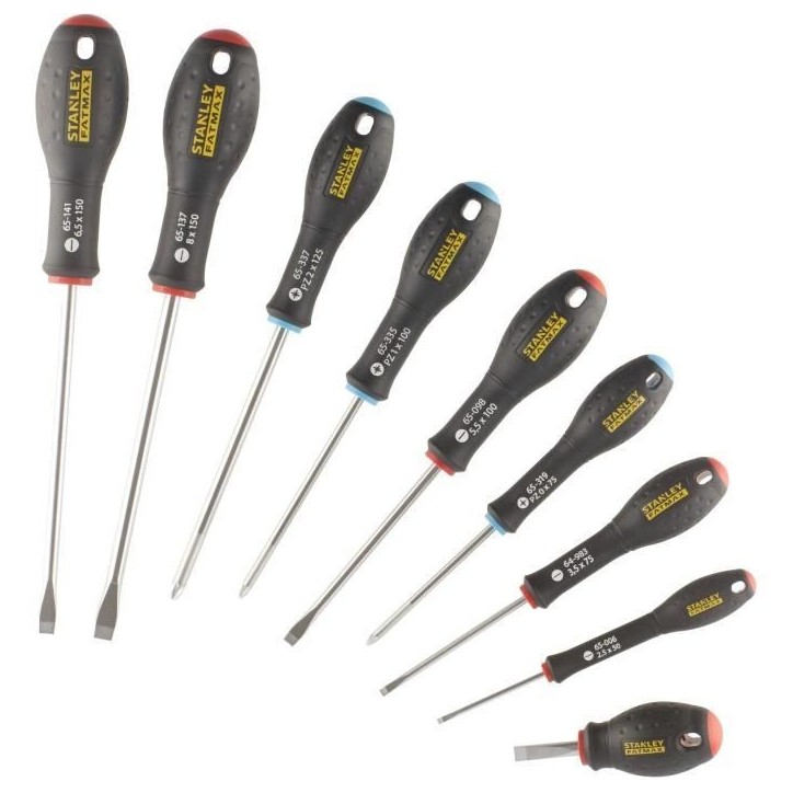 Jeu de 9 Tournevis - STANLEY FATMAX - FMHT65424-0 - Electricien + Mecanicien + Pozidriv Jeu de 9 Tournevis - STANLEY FATMAX - FMHT65424-0 - Electricien + Mecanicien + Pozidriv