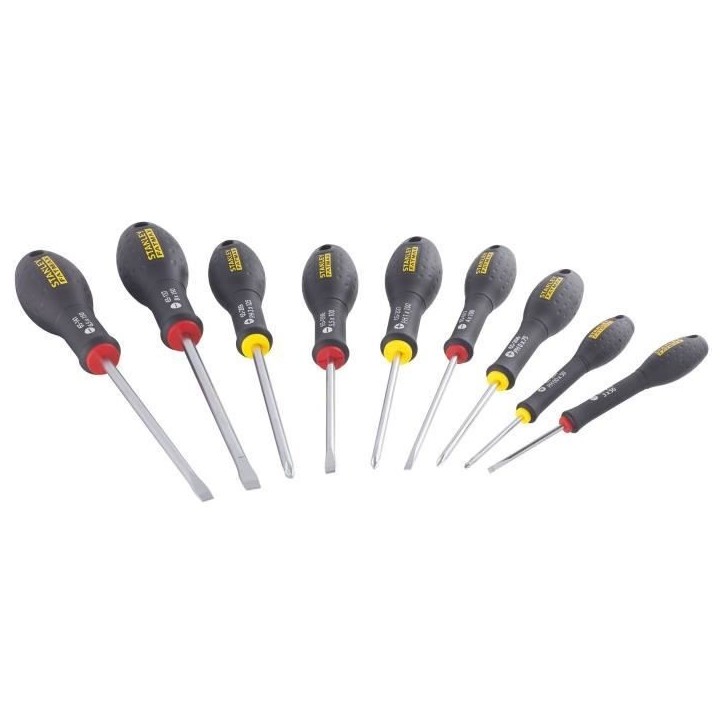 Jeu de 10 Tournevis - STANLEY FATMAX - FMHT65439-0 - Electricien + Mecanicien + Phillips + Testeur