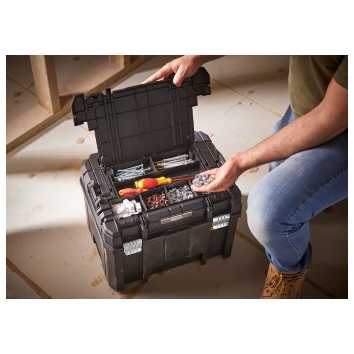 Coffre avec organiseur PRO-STACK™ - STANLEY FATMAX - FMST1-75796 - 23 L - Charge 30 kg Coffre avec organiseur PRO-STACK™ - STANLEY FATMAX - FMST1-75796 - 23 L - Charge 30 kg