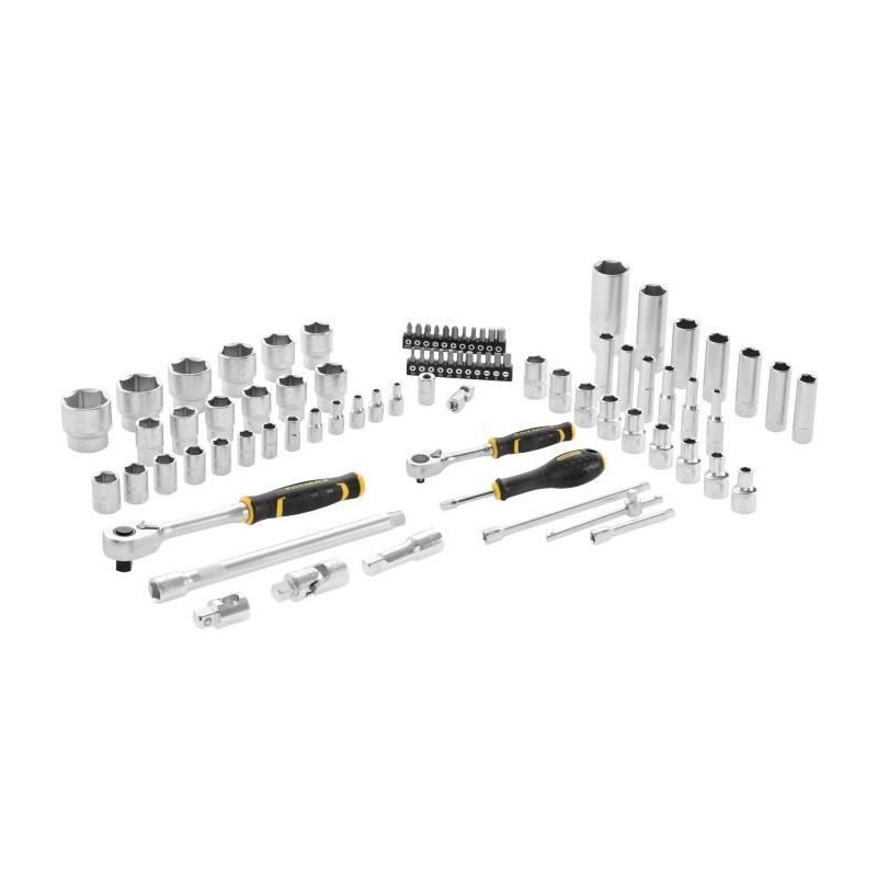 Coffret douilles 1/4 et 1/2 STANLEY FMMT82826-1 avec cliquet et rallon Coffret douilles 1/4 et 1/2 STANLEY FMMT82826-1 avec cliquet et rallon
