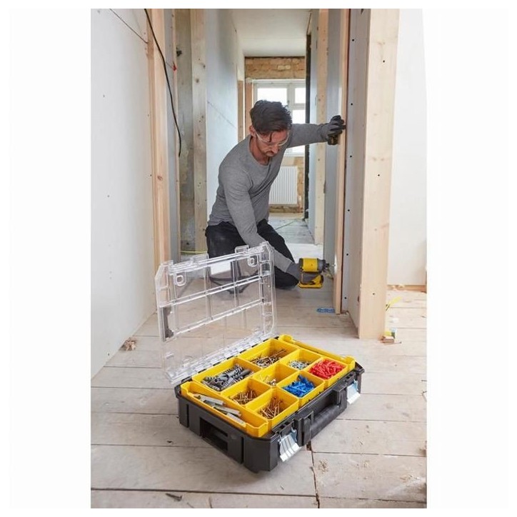 Organiseur grande capacité PRO-STACK™ - STANLEY FATMAX - FMST82967-1 - 10 compartiments amovibles Organiseur grande capacité PRO-STACK™ - STANLEY FATMAX - FMST82967-1 - 10 compartiments amovibles