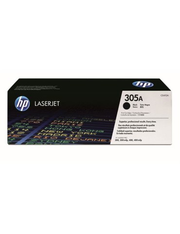 Cartouche de toner HP 305A (CE410A) noir pour imprimantes LaserJet Pro 300/400 - Capacité 2200 pages
