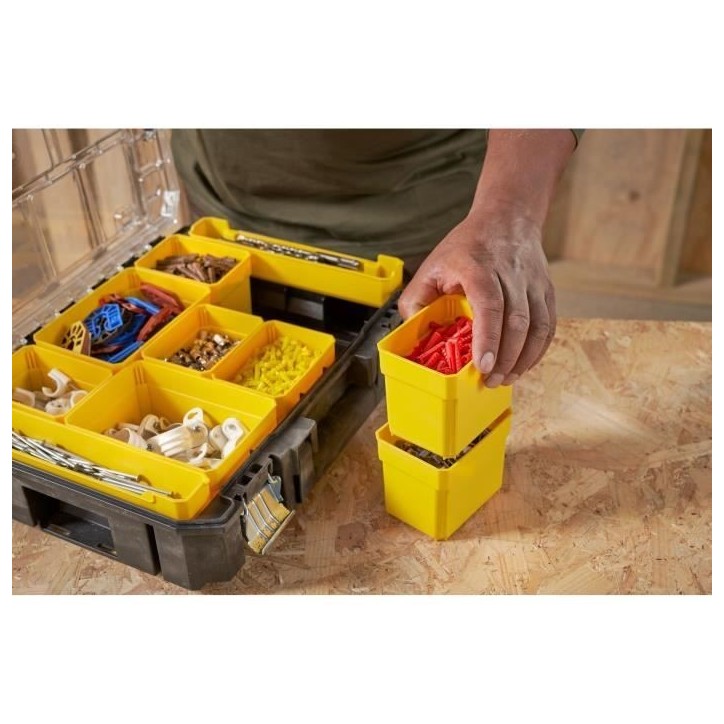 Organiseur grande capacité PRO-STACK™ - STANLEY FATMAX - FMST82967-1 - 10 compartiments amovibles Organiseur grande capacité PRO-STACK™ - STANLEY FATMAX - FMST82967-1 - 10 compartiments amovibles