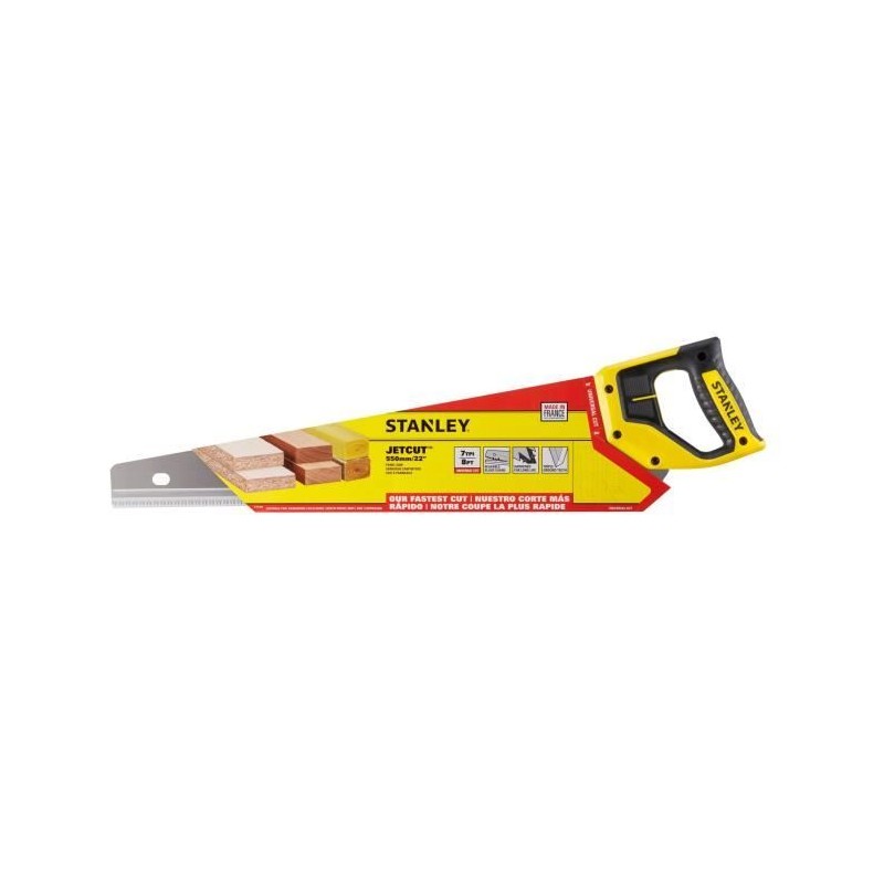 Scie égoine a bois Jetcut coupe STANLEY - 2-15-289 - 550 mm Scie égoine a bois Jetcut coupe STANLEY - 2-15-289 - 550 mm