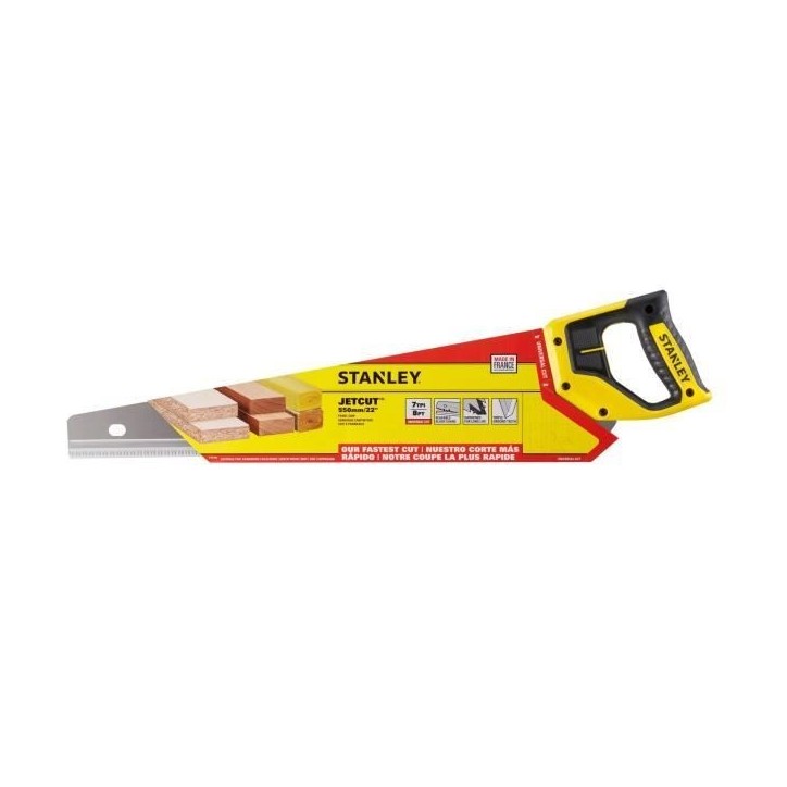 Scie égoine a bois Jetcut coupe STANLEY - 2-15-289 - 550 mm Scie égoine a bois Jetcut coupe STANLEY - 2-15-289 - 550 mm