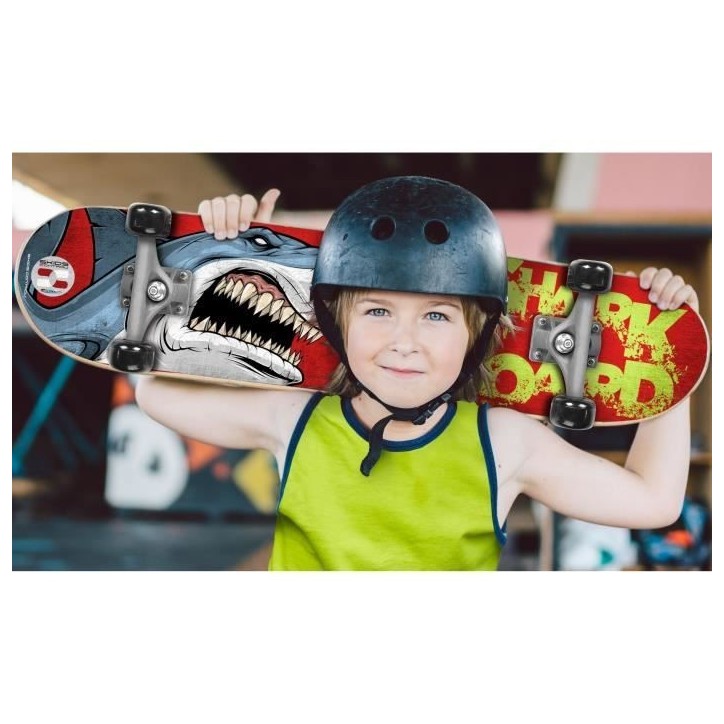 STAMP Skateboard 28 x 8 Shark Skids Control