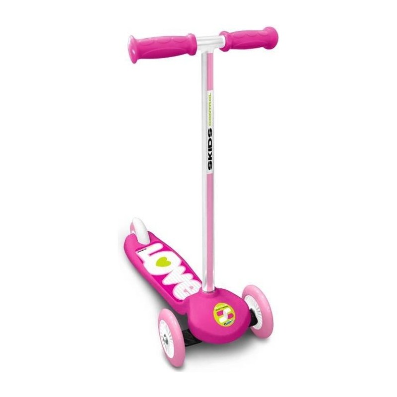 SKIDS CONTROL Trottinette steering - Rose - 3 roues SKIDS CONTROL Trottinette steering - Rose - 3 roues