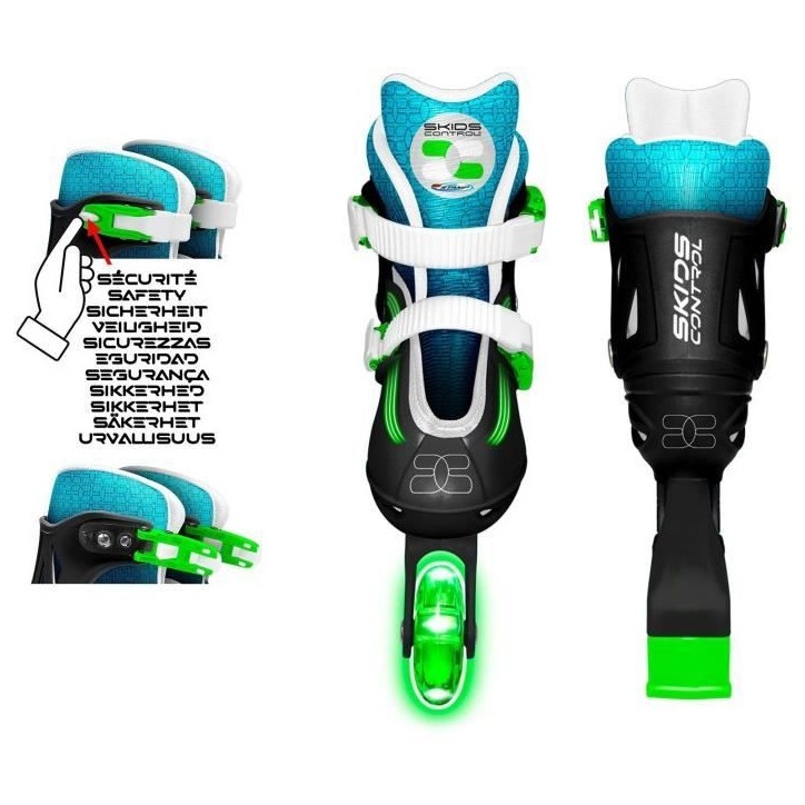 STAMP - Patins en ligne Ajustable - Roues lumineuses - Skids Control STAMP - Patins en ligne Ajustable - Roues lumineuses - Skids Control