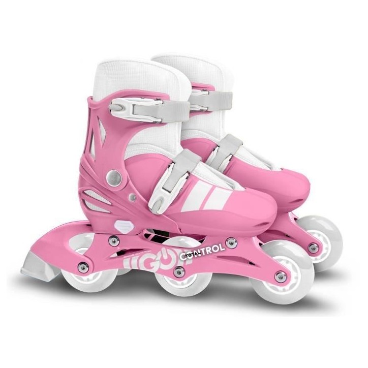 Patins en ligne 2-en-1 - STAMP - SKIDS CONTROL - 3 roues - Taille 27-30 - Rose Patins en ligne 2-en-1 - STAMP - SKIDS CONTROL - 3 roues - Taille 27-30 - Rose