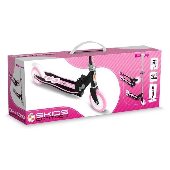 Trottinette pliable - STAMP - SKIDS CONTROL - Plateau ergonomique - Rose Trottinette pliable - STAMP - SKIDS CONTROL - Plateau ergonomique - Rose