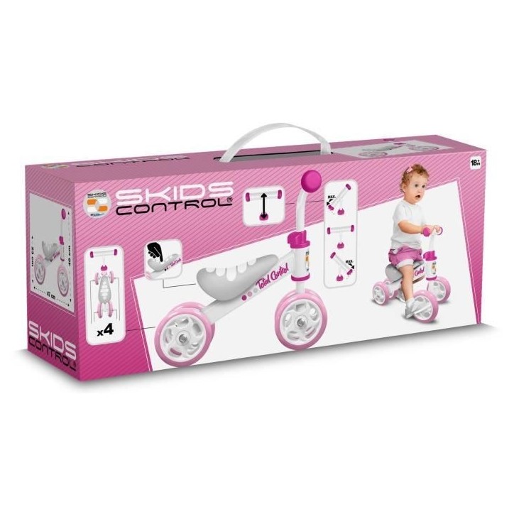 Ma premiere draisienne Baby Walker - STAMP - SKIDS CONTROL - Rose