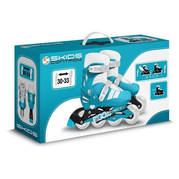 Patins en ligne ajustable - STAMP - SKIDS CONTROL - Taille 30-33 - Mixte Patins en ligne ajustable - STAMP - SKIDS CONTROL - Taille 30-33 - Mixte