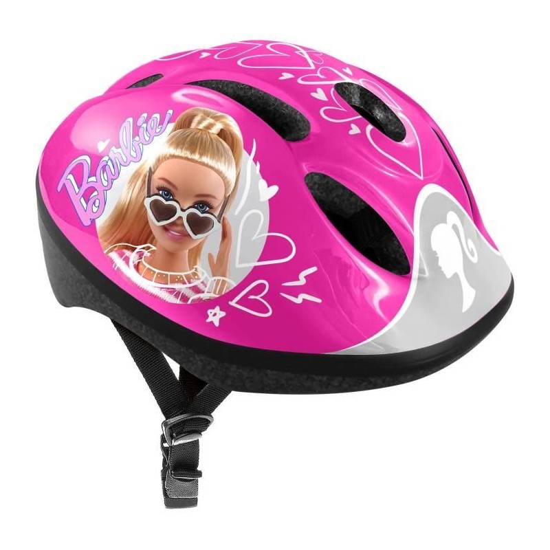 Casque de vélo STAMP - Barbie - Taille ajustable - Confortable - Rose