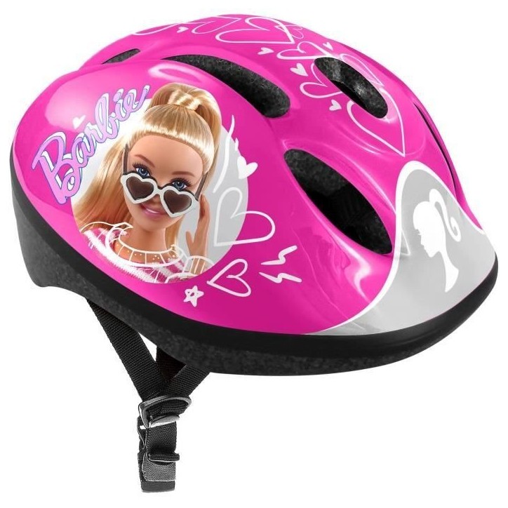 Casque de vélo STAMP - Barbie - Taille ajustable - Confortable - Rose Casque de vélo STAMP - Barbie - Taille ajustable - Confortable - Rose
