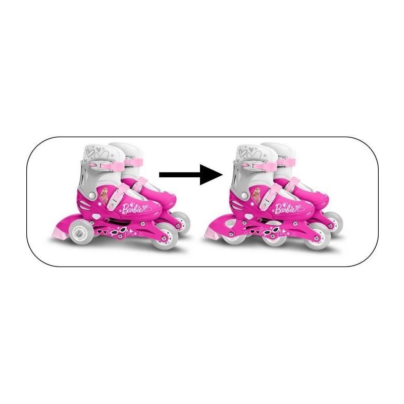 STAMP - Patins en ligne deux en un 3 Roues - Barbie STAMP - Patins en ligne deux en un 3 Roues - Barbie