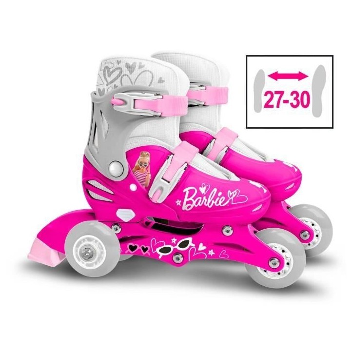 STAMP - Patins en ligne deux en un 3 Roues - Barbie STAMP - Patins en ligne deux en un 3 Roues - Barbie