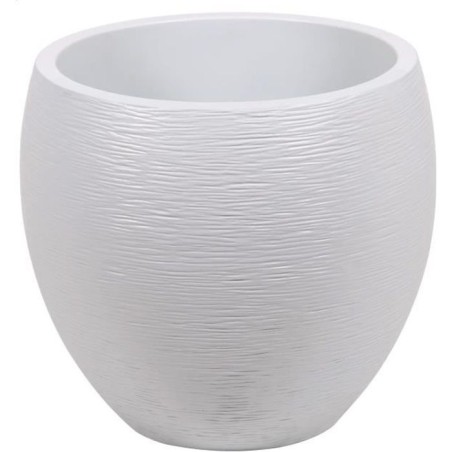 Pot de fleurs Rond Egg Ø 50cm - EDA - Graphit - 46 L - Ø 50 x H. 45