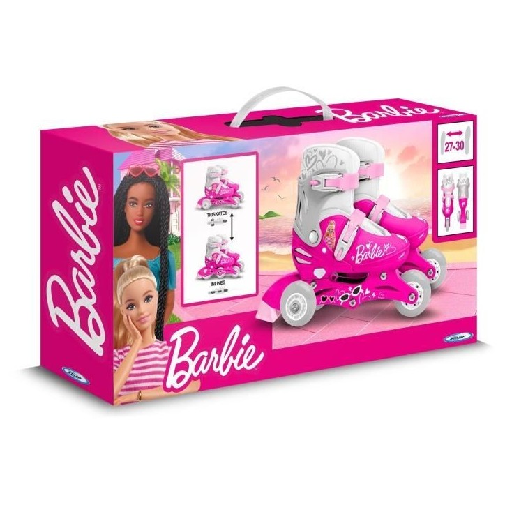 STAMP - Patins en ligne deux en un 3 Roues - Barbie STAMP - Patins en ligne deux en un 3 Roues - Barbie