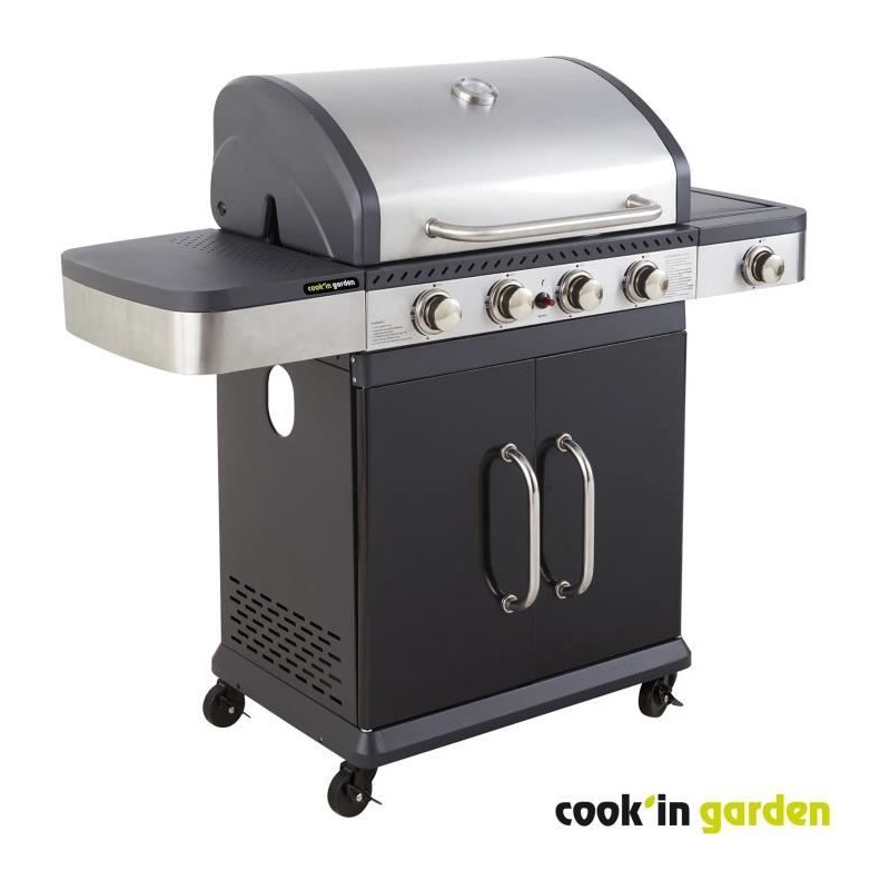 COOK'IN GARDEN Barbecue a gaz FIDGI 4 - 4 brûleurs + Side - L 133 × COOK'IN GARDEN Barbecue a gaz FIDGI 4 - 4 brûleurs + Side - L 133 ×