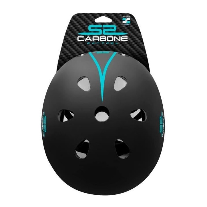 Casque Skate - STAMP - SKIDS CONTROL CARBONE - Taille ajustable - EPS/ABS - Enfant