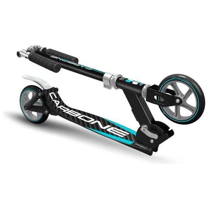 Trottinette pliable ajustable double suspensions 145mm - SKIDS CONTROL CARBONE - JK525145