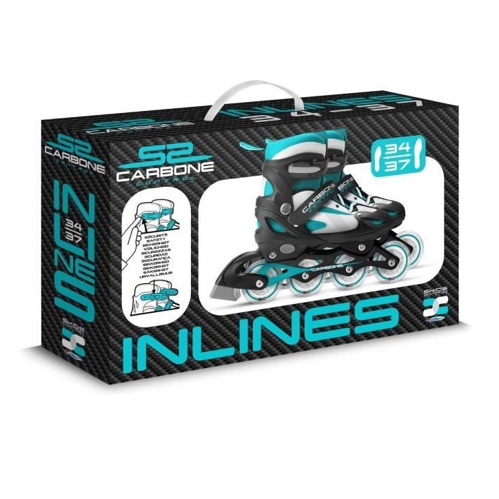 Roller en ligne ajustable Semi soft In-line - taille 34-37 - SKIDS CONTROL CARBONE - JK525302