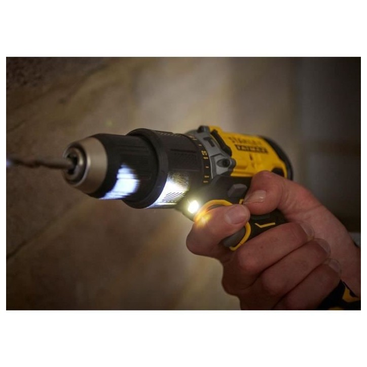 Perceuse visseuse a percussion Brushless 60 Nm - Lithium 18V - 2 Batteries 4Ah - STANLEY FATMAX V20 - SFMCD715M2K-QW