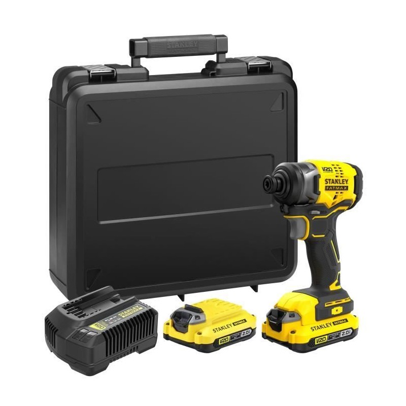 Visseuse a impacts - STANLEY FATMAX V20 - SFMCF810D2K-QW - 170 Nm Brus Visseuse a impacts - STANLEY FATMAX V20 - SFMCF810D2K-QW - 170 Nm Brus