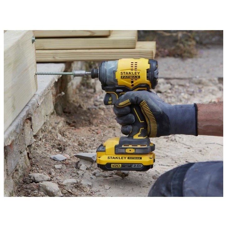 Visseuse a impacts - STANLEY FATMAX V20 - SFMCF820D2K-QW - 190 Nm Brushless - Lithium 18V - 2 Batteries 2Ah