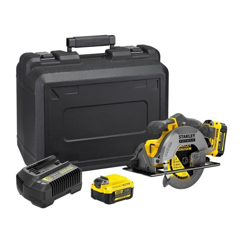 Scie Circulaire - STANLEY FATMAX V20 - SFMCS500M2K-QW - 165 mm - Lithi Scie Circulaire - STANLEY FATMAX V20 - SFMCS500M2K-QW - 165 mm - Lithi