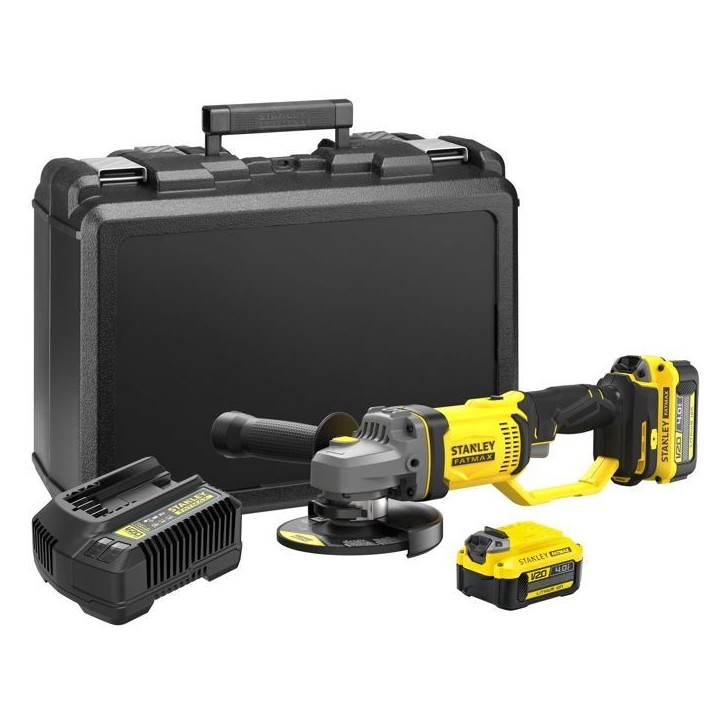 Meuleuse 125 mm - Lithium 18V - 2 Batteries 4Ah - STANLEY FATMAX V20 - SFMCG400M2K-QW