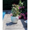 Pot de fleurs Rond Egg Ø 50cm - EDA - Graphit - 46 L - Ø 50 x H. 45