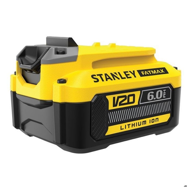 Batterie 18V 6 Ah - Stanley Fatmax - Compatible avec la gamme STANLEY FATMAX V20 - SFMCB206-XJ