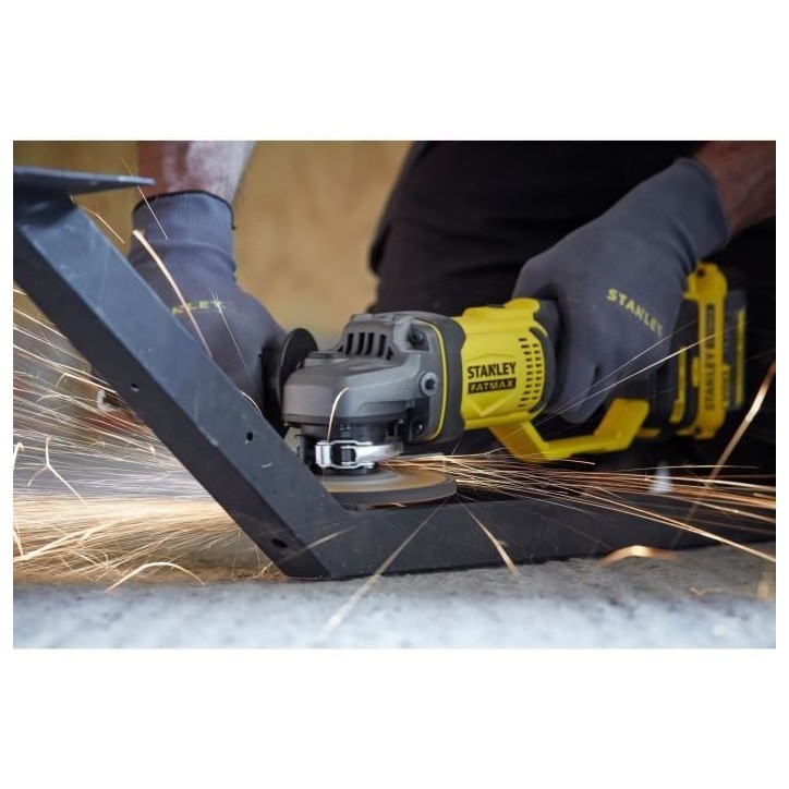 Meuleuse 125 mm - Lithium 18V - 1 Batterie 4Ah - STANLEY FATMAX V20 - SFMCG400M1K-QW Meuleuse 125 mm - Lithium 18V - 1 Batterie 4Ah - STANLEY FATMAX V20 - SFMCG400M1K-QW