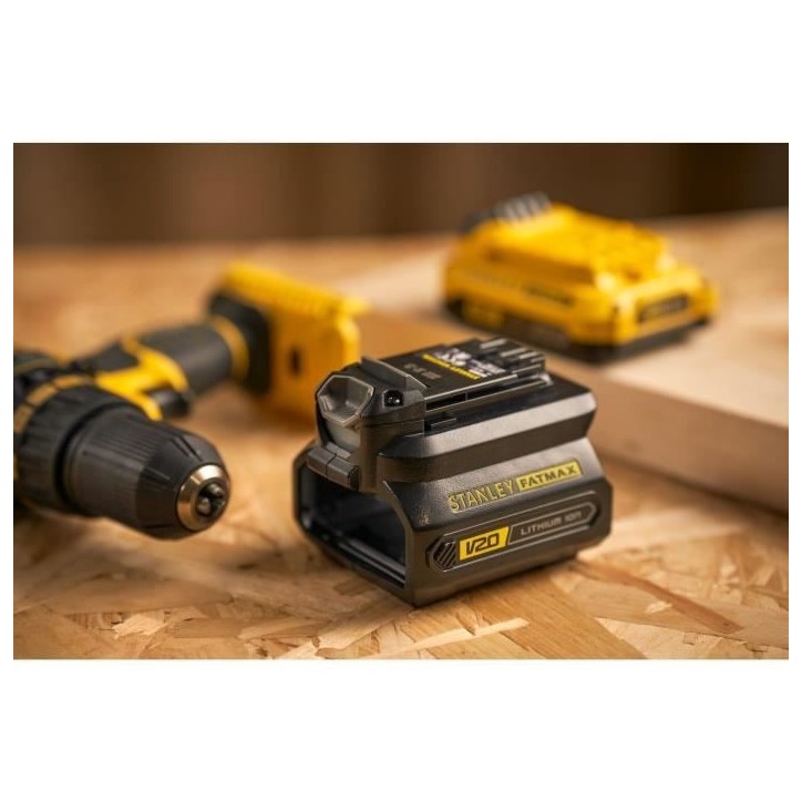 Adaptateur de Batterie - STANLEY FATMAX V20 - SFMCB100-XJ - Sur Outils 18V Gamme 2019 Adaptateur de Batterie - STANLEY FATMAX V20 - SFMCB100-XJ - Sur Outils 18V Gamme 2019